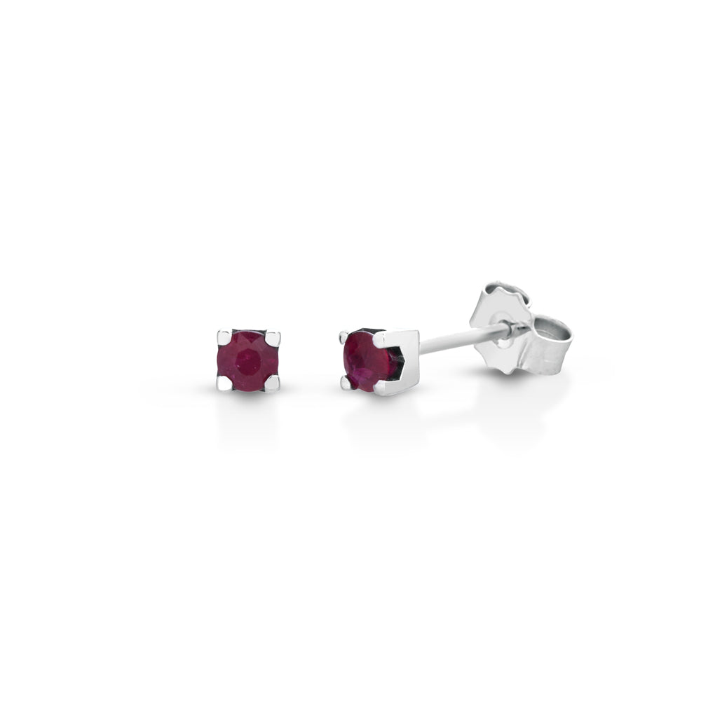 18k Gold Earrings with Ruby