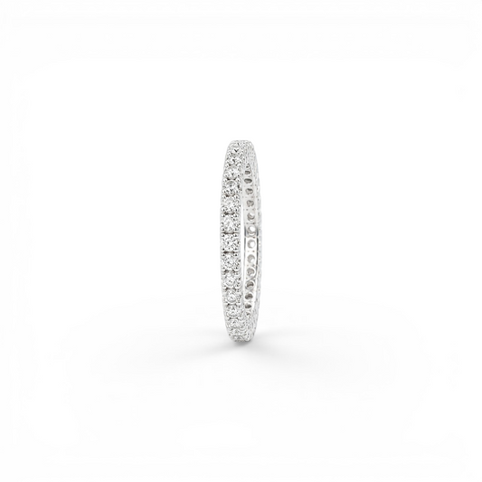 Inel tennis alb de 18K