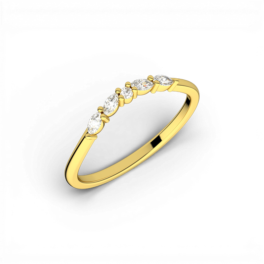 Curved wedding ring
