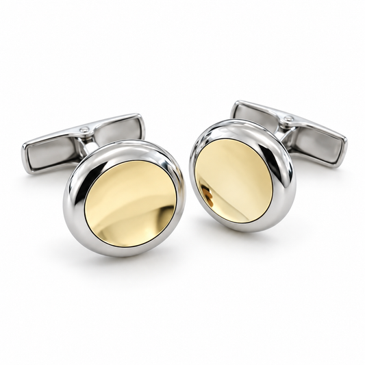 14K White&yellow gold cufflinks