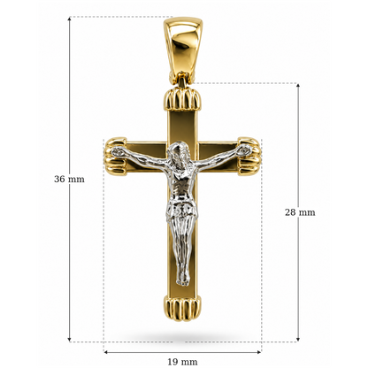 Cruce „Anima” din aur galben&alb de 14K