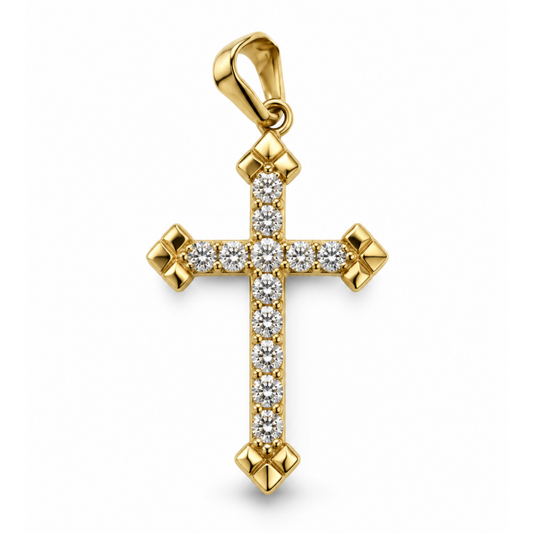 Cruce „Benedetta” din aur galben de 14K