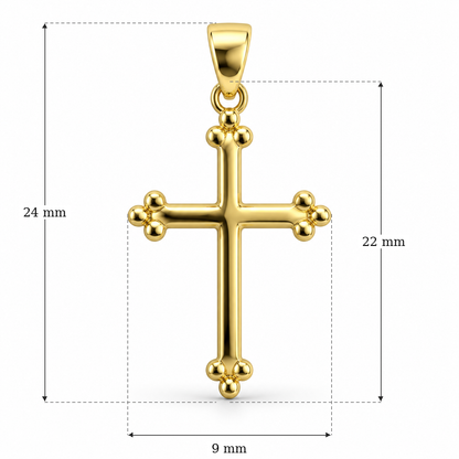 Cruce „Serena” din aur galben de 14K