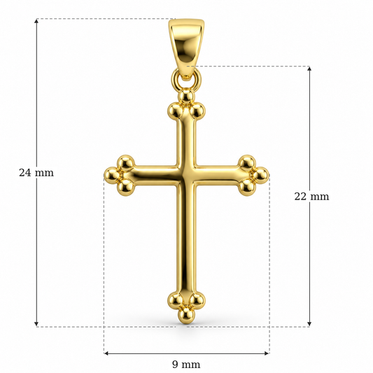 Cruce „Serena” din aur galben de 14K