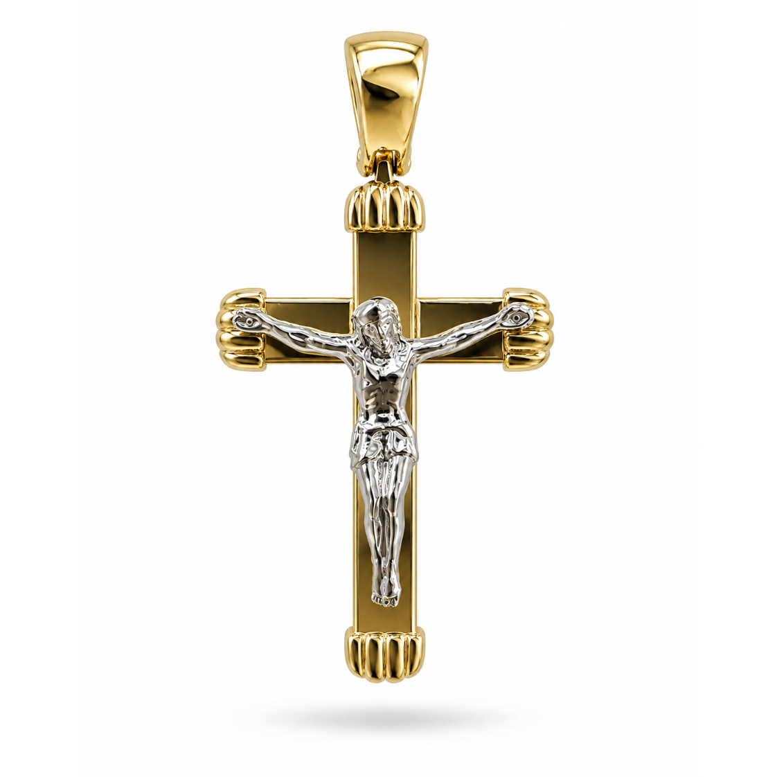 Cruce „Anima” din aur galben&alb de 14K