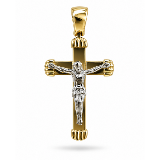 Cruce „Anima” din aur galben&alb de 14K