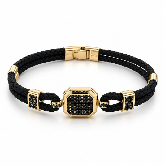 Brățară ''Fortezza'' cu aur galben de 14K