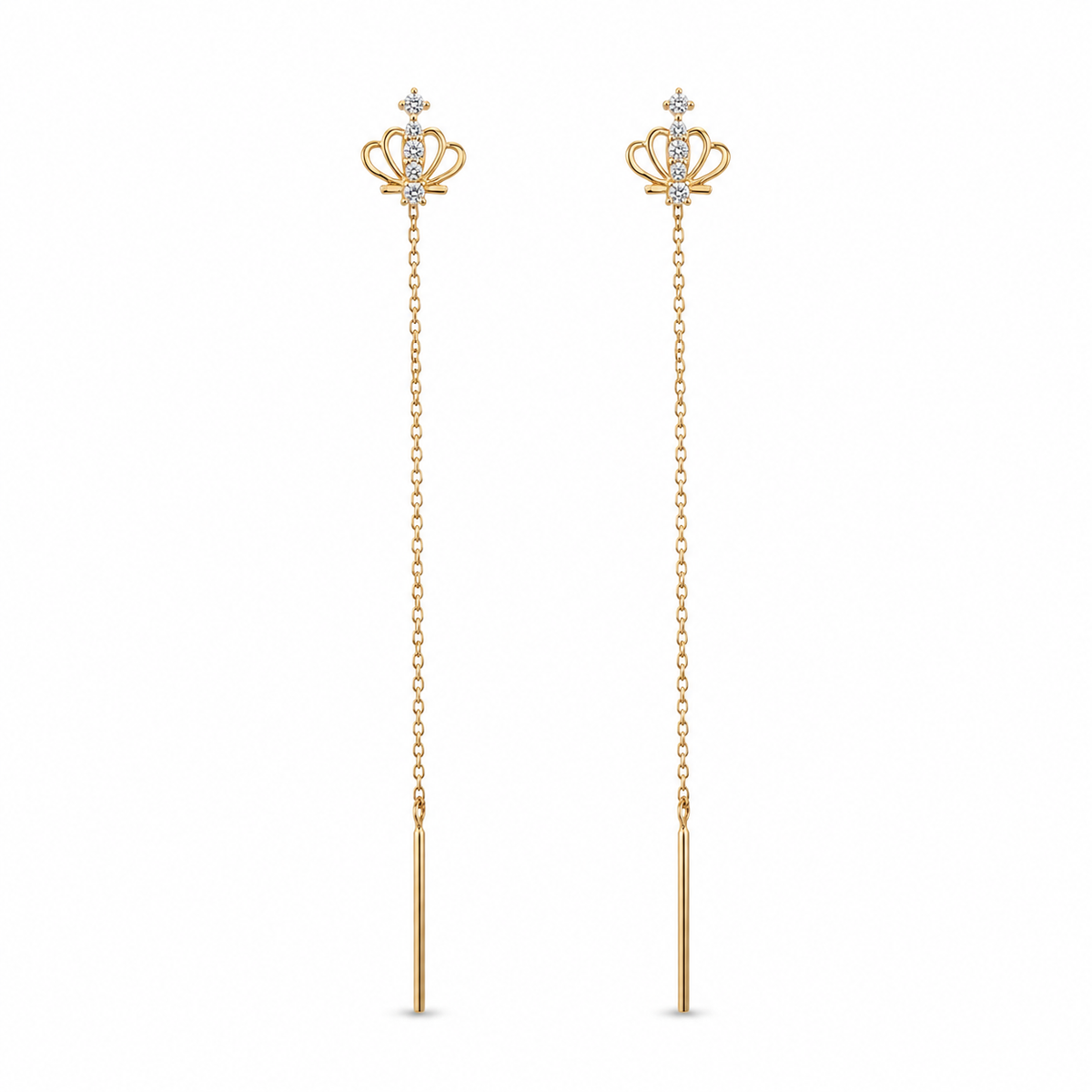 Principessa 14K gold threader earrings by Serafino