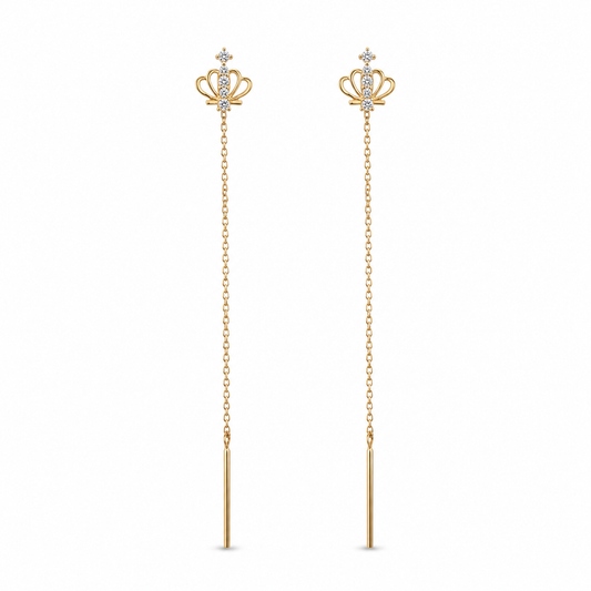 Principessa 14K gold threader earrings by Serafino