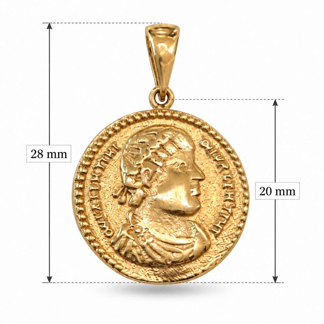 Pandantiv ''Eterno Roma'' din aur de 14K