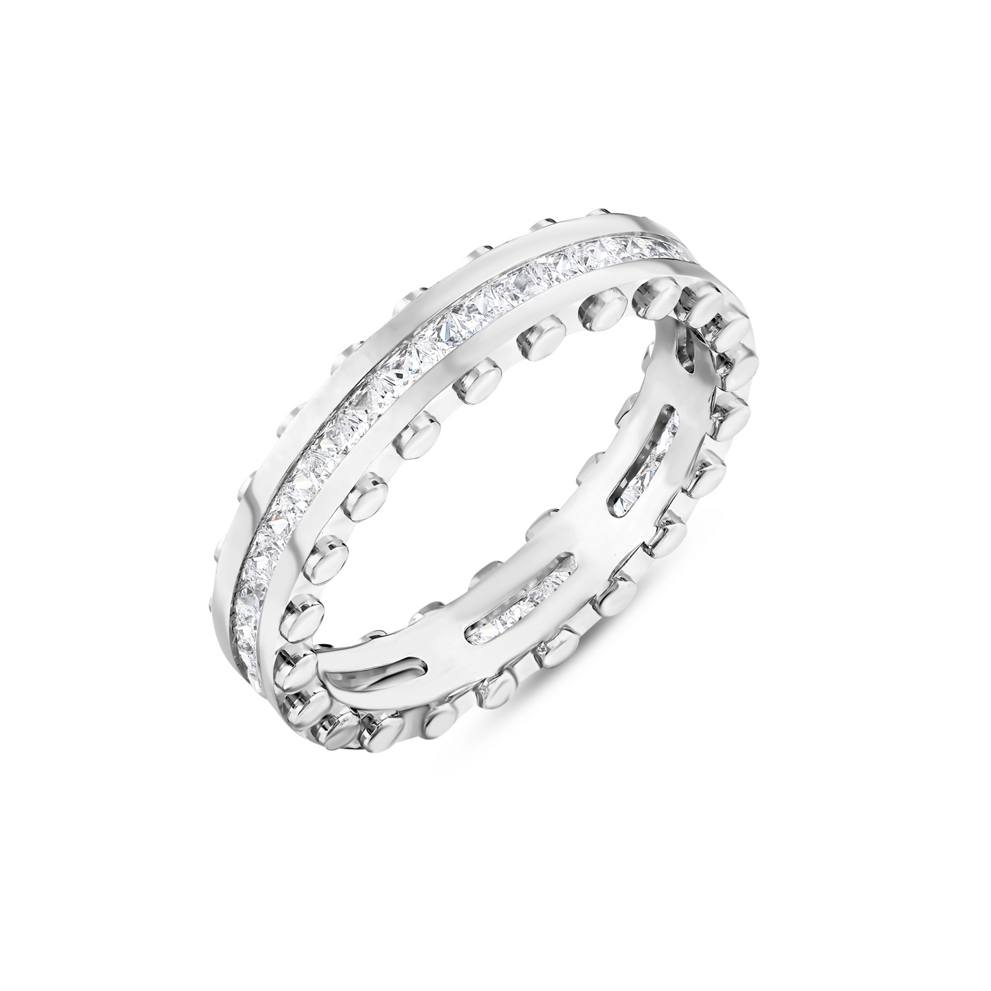 Verighetă ICON din aur cu cubic zirconia alb