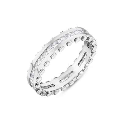 Verighetă ICON din aur cu cubic zirconia alb