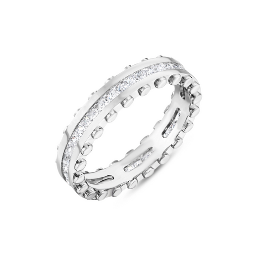 Verighetă ICON din aur cu cubic zirconia alb