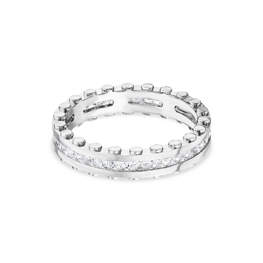 Verighetă ICON din aur cu cubic zirconia alb