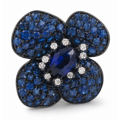 Cercei argint ''Mezzanotte Blu''