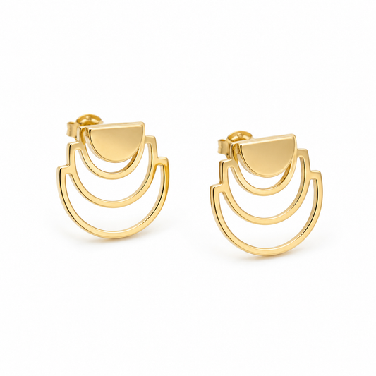 Serata Empire – 14K gold earrings by Serafino