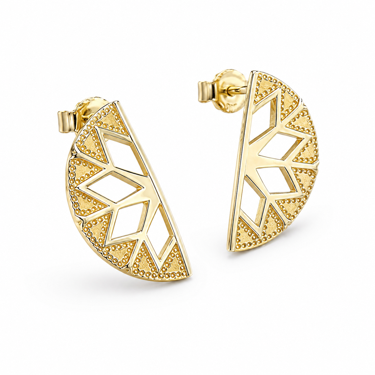 Serata Intreccio Deco – 14K gold earrings by Serafino