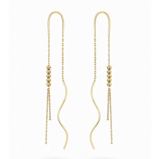 Serata Movimento – 14K gold earrings by Serafino