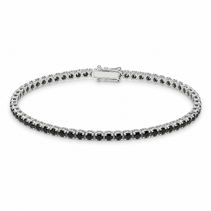Brățară din aur alb de 18K cu diamante negre