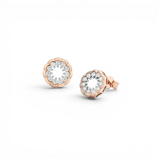 18k Gold Earrings with Diamonds
