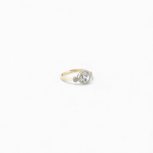 Inel din aur de 14k, model r