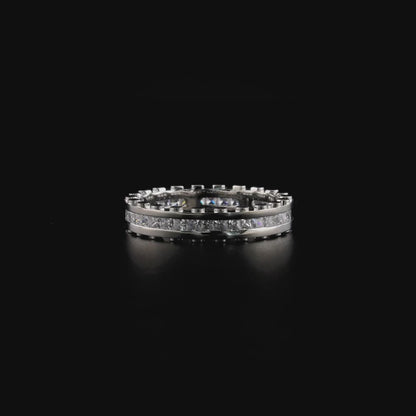 Verighetă ICON din aur cu cubic zirconia alb