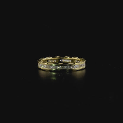 Verighetă ICON din aur cu cubic zirconia alb