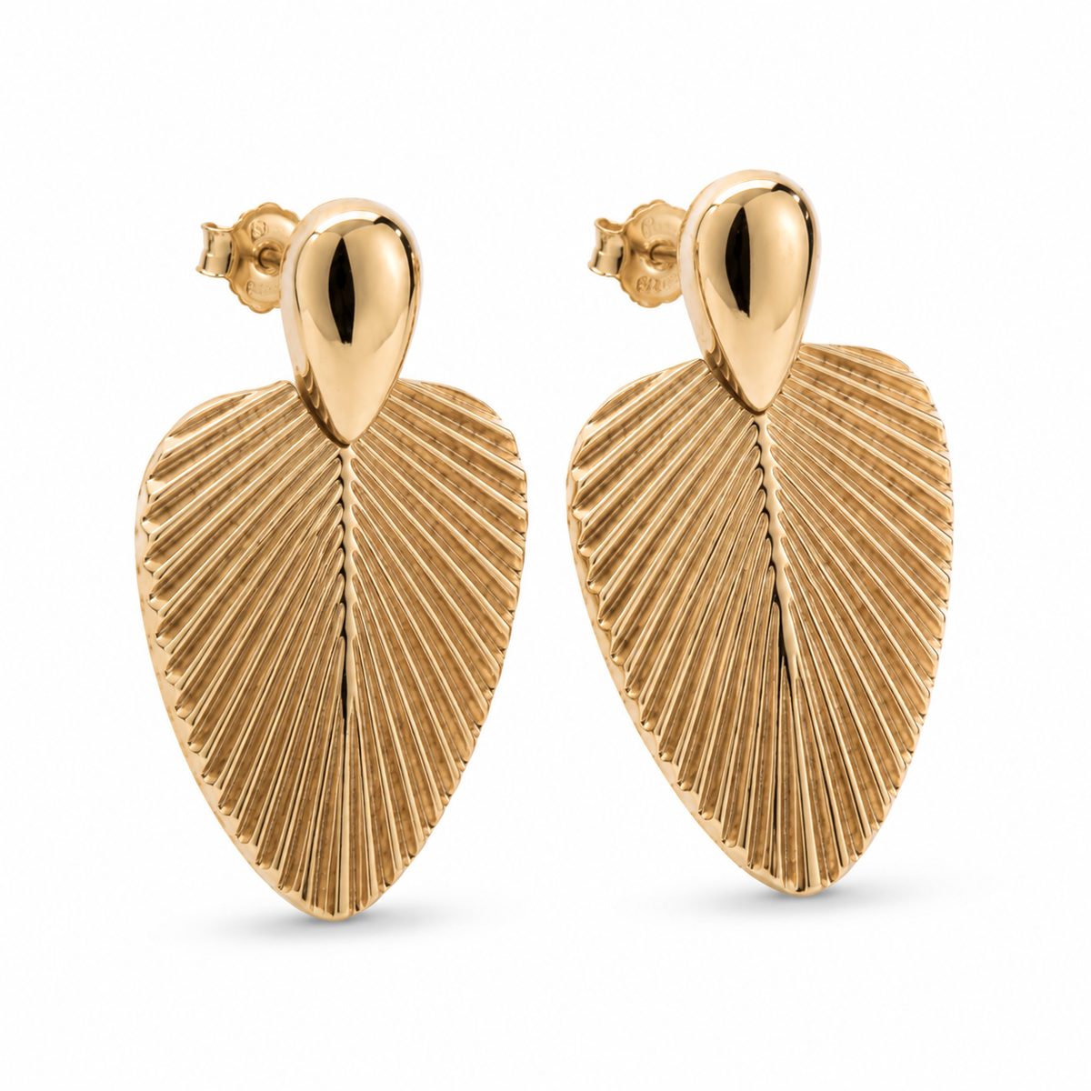Serata Ritz – 14K gold earrings by Serafino, detail view