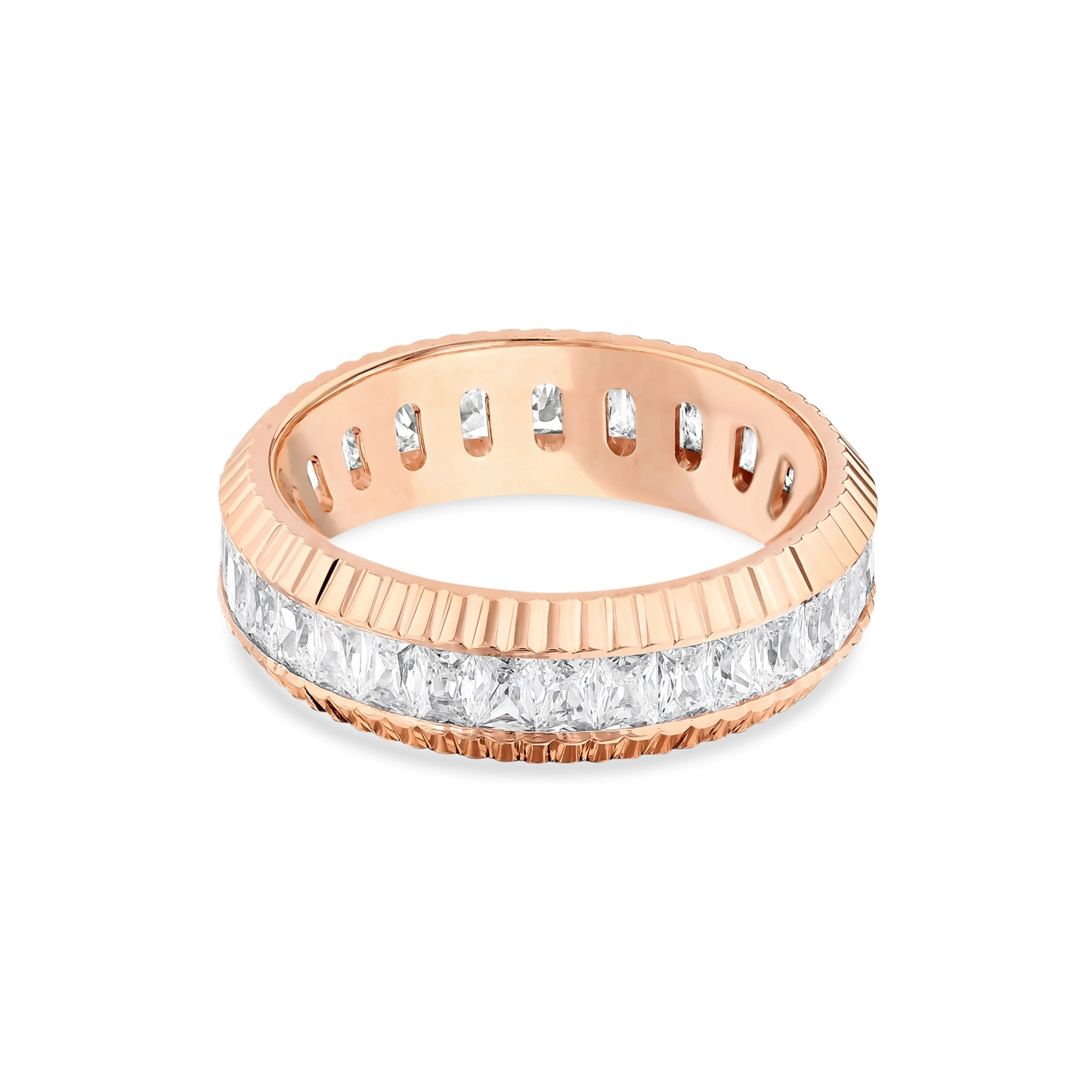 Verighetă ICON din aur cu cubic zirconia alb