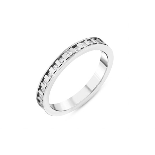 Verighetă ICON din aur cu cubic zirconia alb