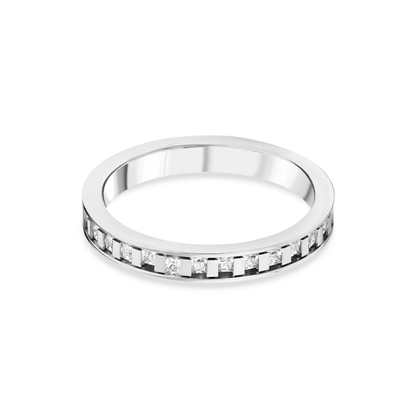 Verighetă ICON din aur cu cubic zirconia alb