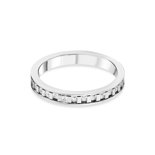 Verighetă ICON din aur cu cubic zirconia alb