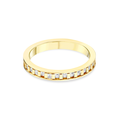 Verighetă ICON din aur cu cubic zirconia alb