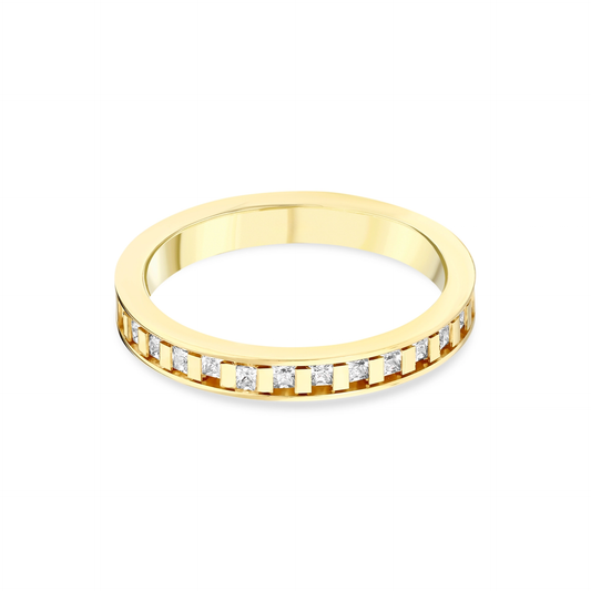 Verighetă ICON din aur cu cubic zirconia alb