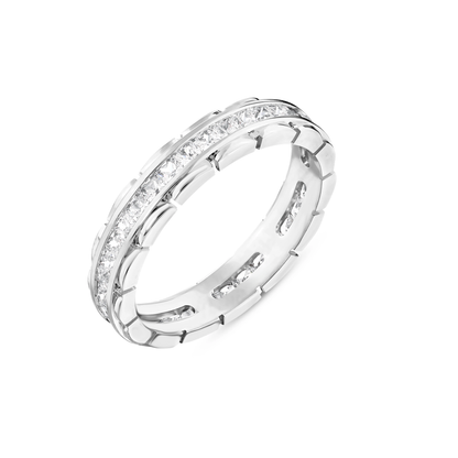 Verighetă ICON din aur cu cubic zirconia alb
