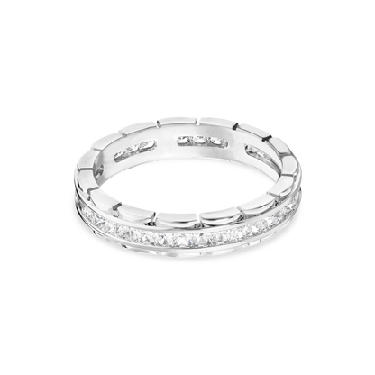 Verighetă ICON din aur cu cubic zirconia alb