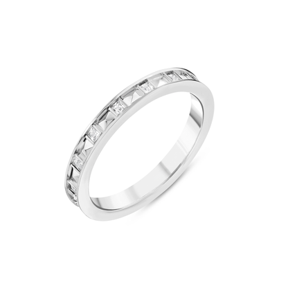 Verighetă ICON din aur cu cubic zirconia alb