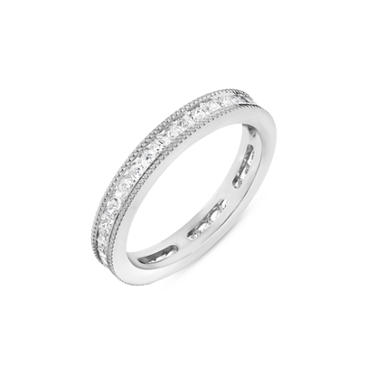 Verighetă ICON din aur cu cubic zirconia alb