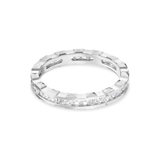 Verighetă ICON din aur cu cubic zirconia alb
