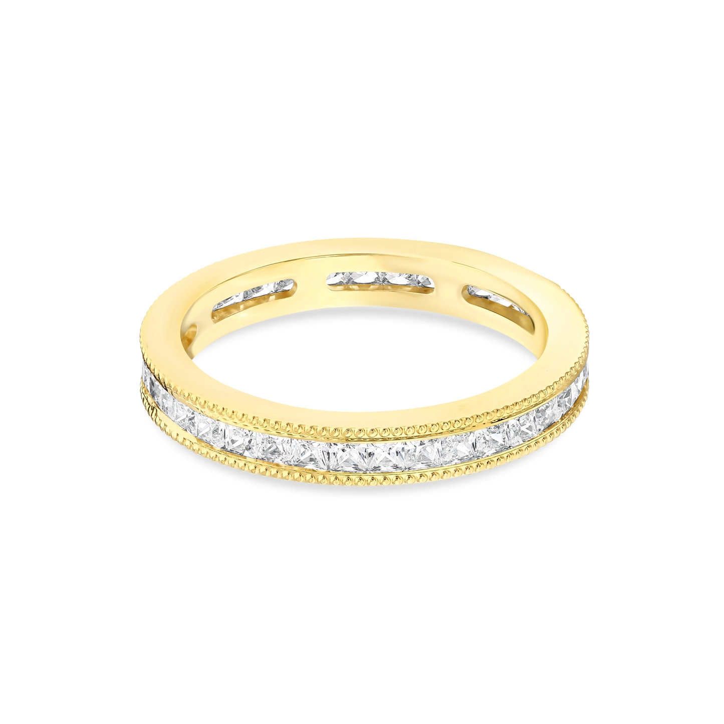 Verighetă ICON din aur cu cubic zirconia alb