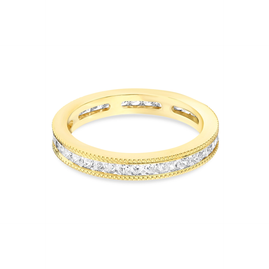 Verighetă ICON din aur de cu cubic zirconia alb