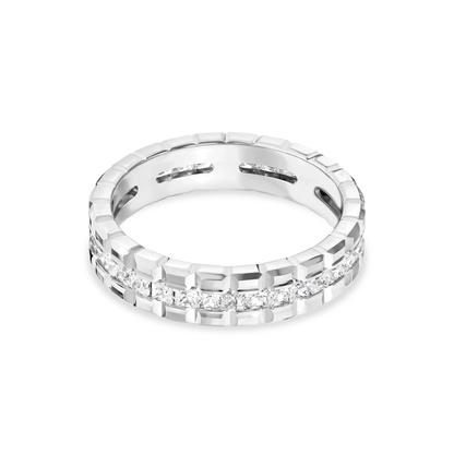 Verighetă ICON din aur cu cubic zirconia alb