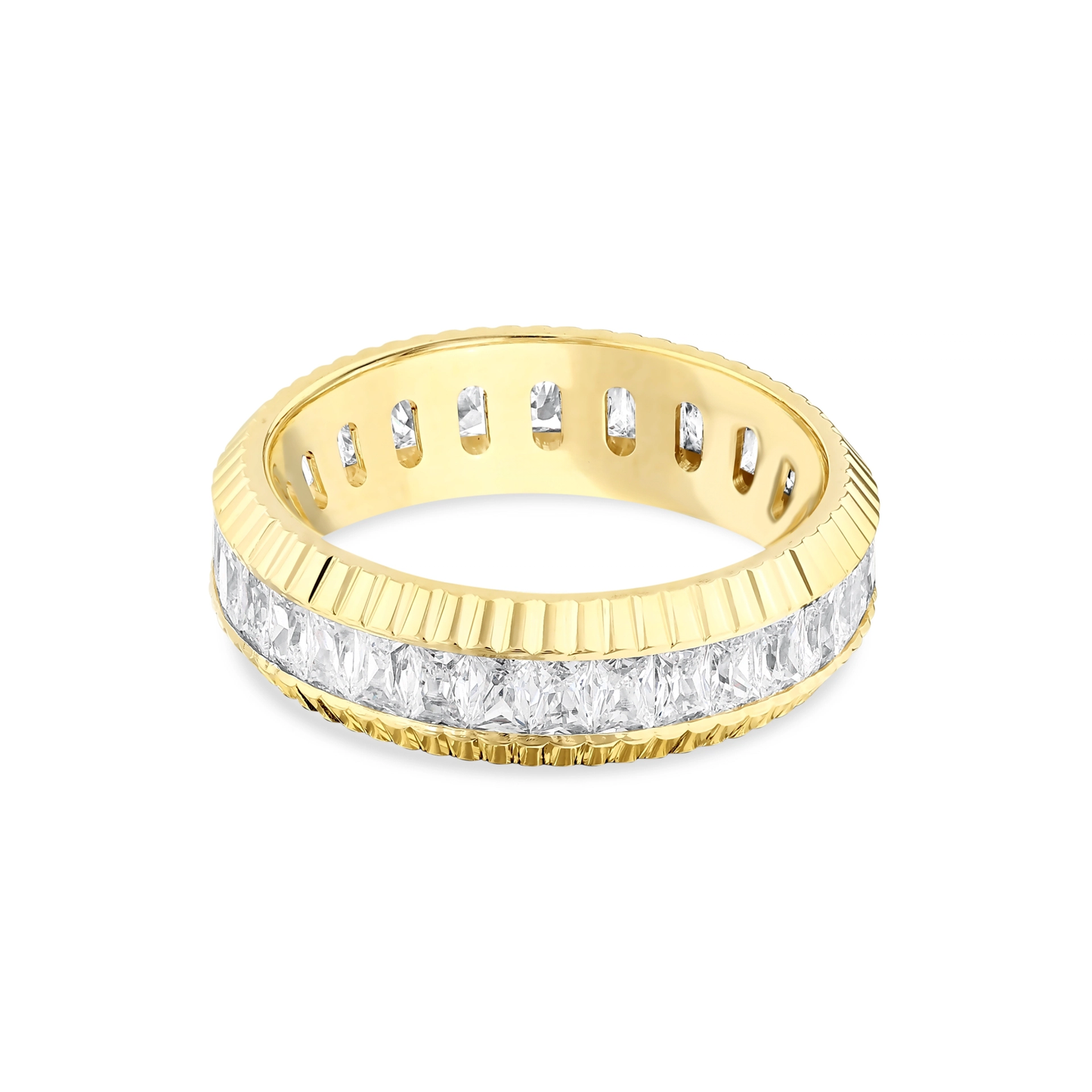 Verighetă ICON din aur cu cubic zirconia alb
