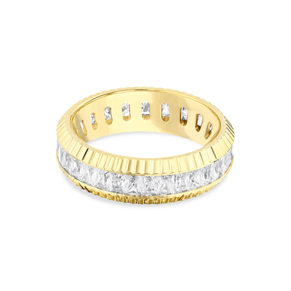 Verighetă ICON din aur cu cubic zirconia alb