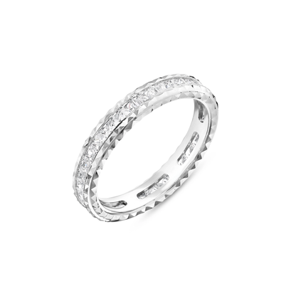 Verighetă ICON din aur cu cubic zirconia alb