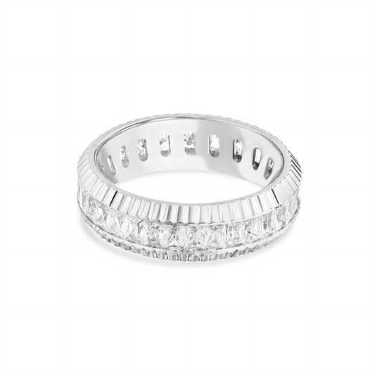 Verighetă ICON din aur cu cubic zirconia alb