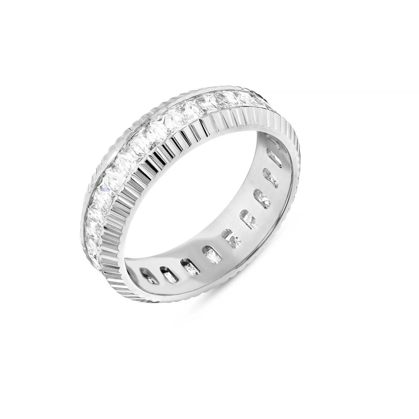 Verighetă ICON din aur cu cubic zirconia alb